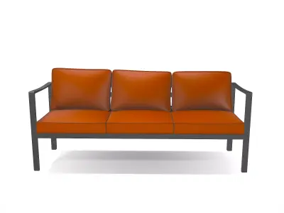 out bench sling fabric 010 Low-poly 3D model