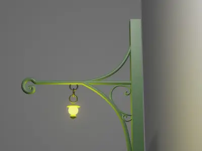 Vienna Public Street Light Low-poly 3D model