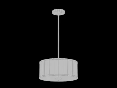 Aaru Fabric Semi Flush Mount MK5P 3D model