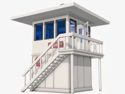 Security Guard House Model 3D model