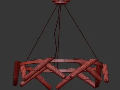 Daron Metal Chandelier 3D model