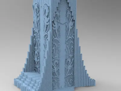 Norse Gods Tower 1 3D model