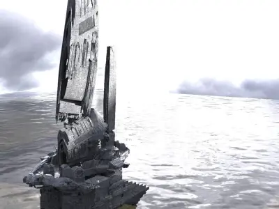 Halo Forerunner Inspired Tower 2 3D model 3D model