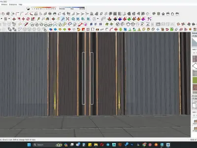 Housing society main gate design 3d model 3D model