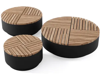 Park benches Hocker Aluminum by furns 3D model