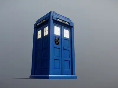 TARDIS Low-poly 3D model