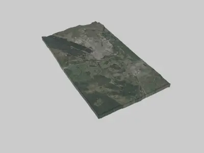 Barnaul City Low-poly 3D model