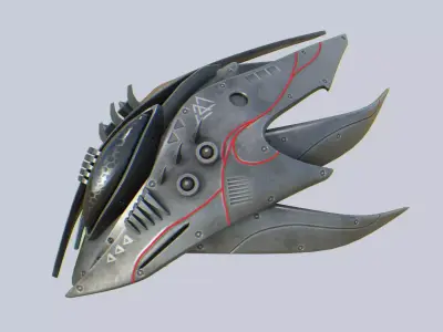 Evil mech Low-poly 3D model