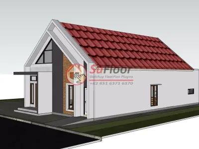 House 9x18m code 604 - Sketchup 3D model 3D model 3D model
