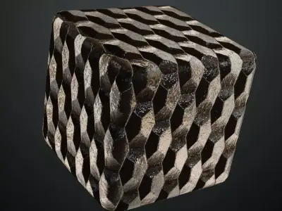 Cracked Slate Stone Pavement Tiles PBR Seamless Texture