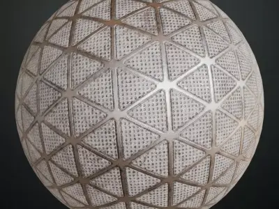 Silver Sci-fi Floor PBR Seamless Texture