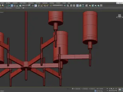 TORCH CHANDELIER Low-poly 3D model