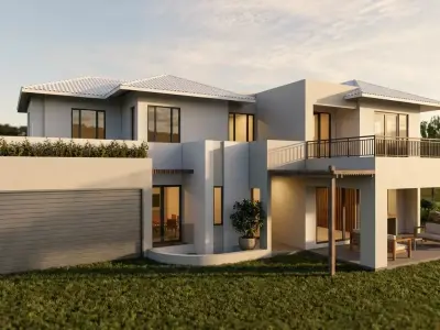 Modern Luxury House Revit BIM Model 3D model