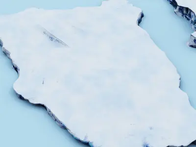 Iceberg ice floe cartoon 3D model