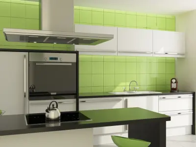 little green kitchen 3D model