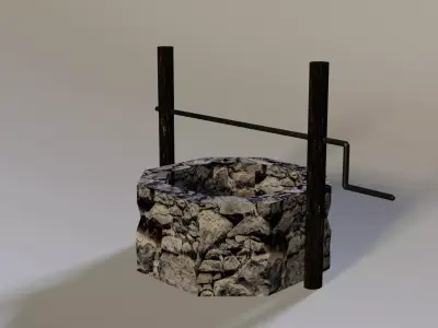 water well Low-poly 3D model