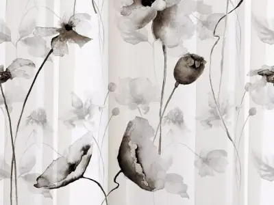 Ink Poppies Veil Wallpaper Texture  Texture