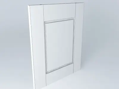 Mission Style Raised Panel Door (components) Free 3D model