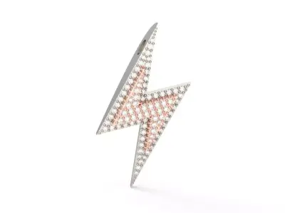 Model 510 Lightning Diamond Pendant 2 Layers 3D print model