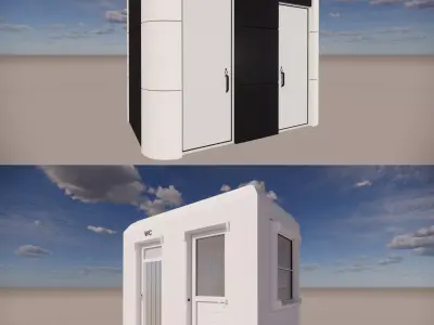 Public Restroom Building -B10 3D model