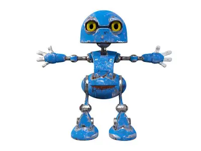3D Rusty Robot Low-poly 3D model