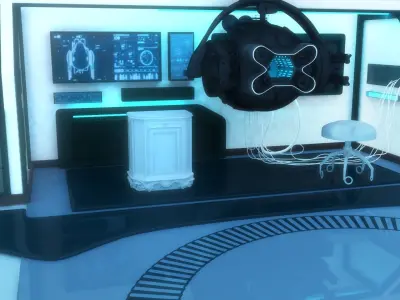 Drone sims - futuristic room 3D model