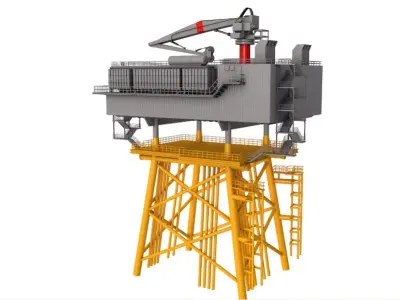 Offshore Wind Farm Substation 3D model