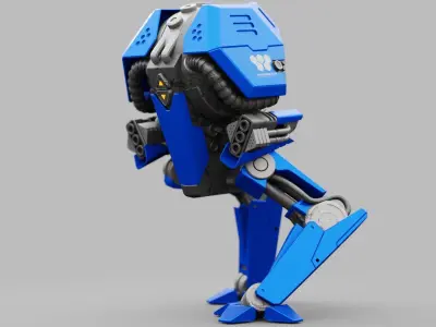 COMBAT DROID FOVOS  rigged character 3D model