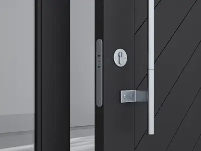 Aluminium door 136 3D model