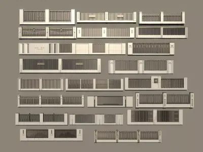 Landscape Wall Gate 3D model