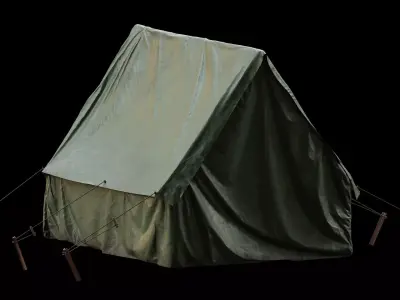Military Tent 02 Low-poly 3D model