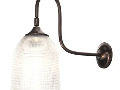 Petite Reeded Glass Sconce 3D model