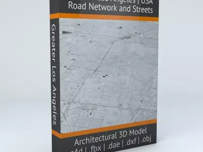 Greater Los Angeles Road Network and Streets 3D model
