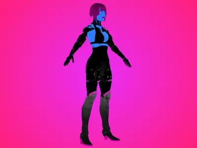 Robot Girl 3D model buy