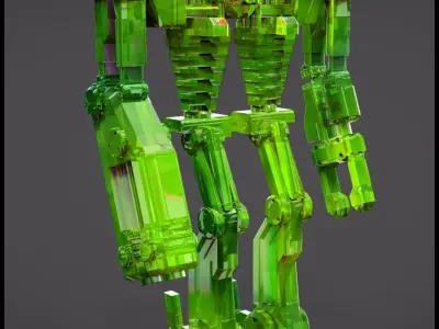 Centaur orange robot 3D model