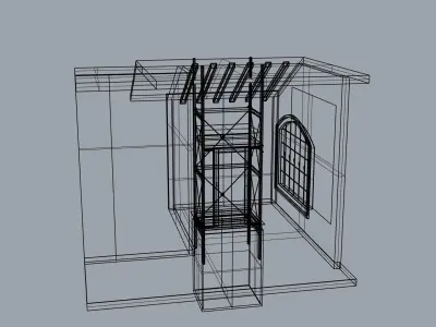 Elevator Interior Scene Free 3D model