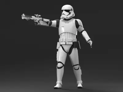  Star Wars First Order Stormtrooper Rigged 