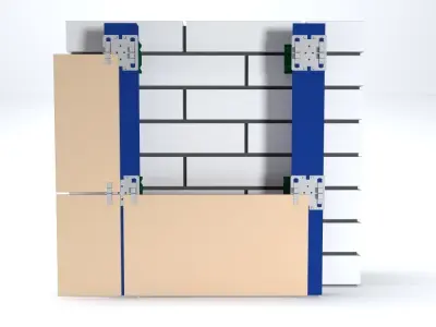 ventilated facade system 3D model