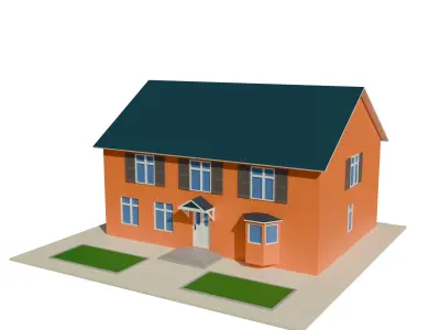 House Collection 10 Low-poly 3D model