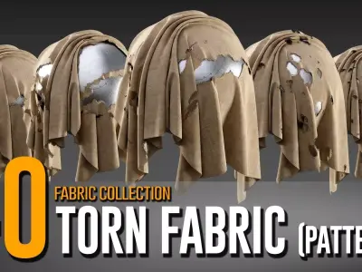 40 Torn fabric Collection- VOL 04 Texture