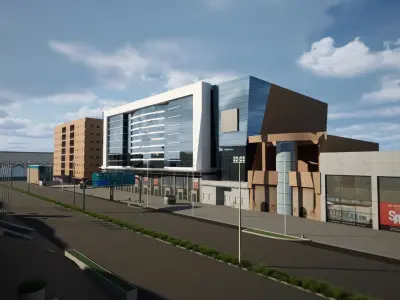 Kingdom Tower Riyadh Low-poly 3D model