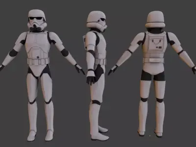 TK-Trooper Low-poly 3D model