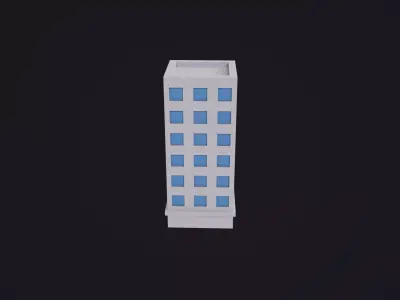 Low Poly Office Building 3D model