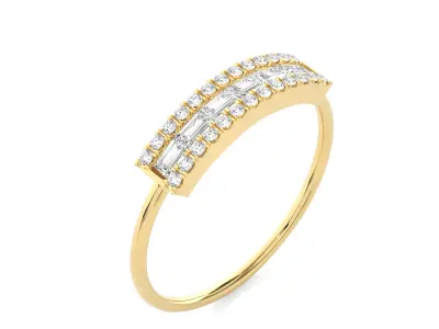 Light Minimalist Diamond Ring 3D print model