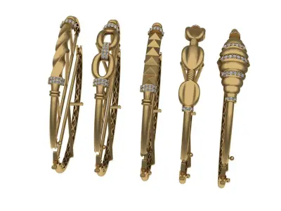 jewelry  5 Bracelet  pipe - cylindre 3D print model