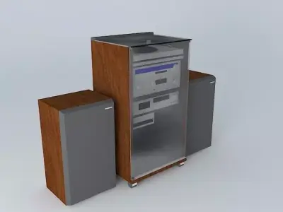 Stereo system Free 3D model