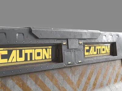 Cyberpunk Barrier 3D model