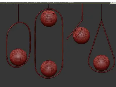HOOP PLANET Low-poly 3D model
