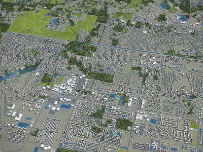 Melbourne - Florida Low-poly 3D model