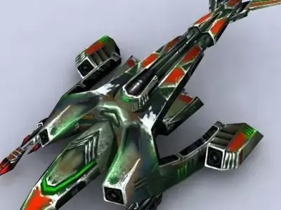 3DRT - Sci-Fi Fighters Fleet -  Fighter 12  Low-poly 3D model